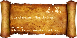 Lindmayer Magdolna névjegykártya